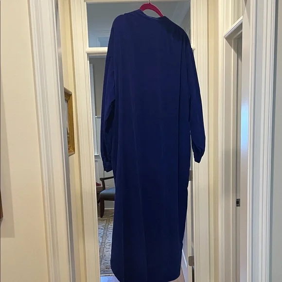 Sacrecaeur Blue micro coudoroy Long Sleeve shirt Dress(bw) - Picture 8 of 8